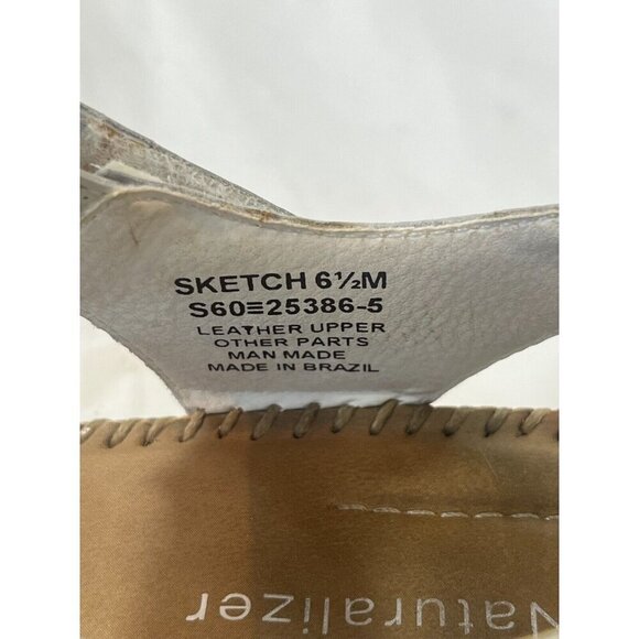 Naturalizer Sandals Strappy Sketch Slingback Comfort Shoe Womens sz 6.5 white - Picture 5 of 9